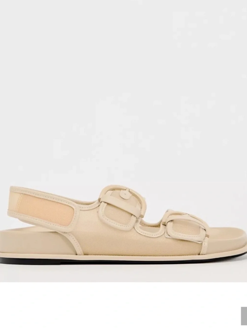Zara Cream Buckle Sport Sandals - Picture 6 of 14